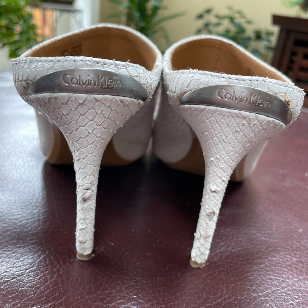 Calvin Klein Toeless Heels Bone 7.5 - Picture 3 of 7